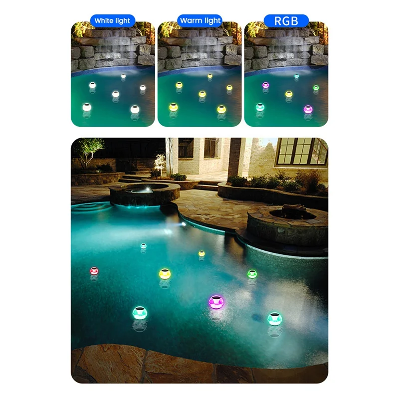 LED Solar Floating Light Waterproof Swimming Pool Lamp Color Changing Garden Decoration Lawn Lights for Fountain Pond