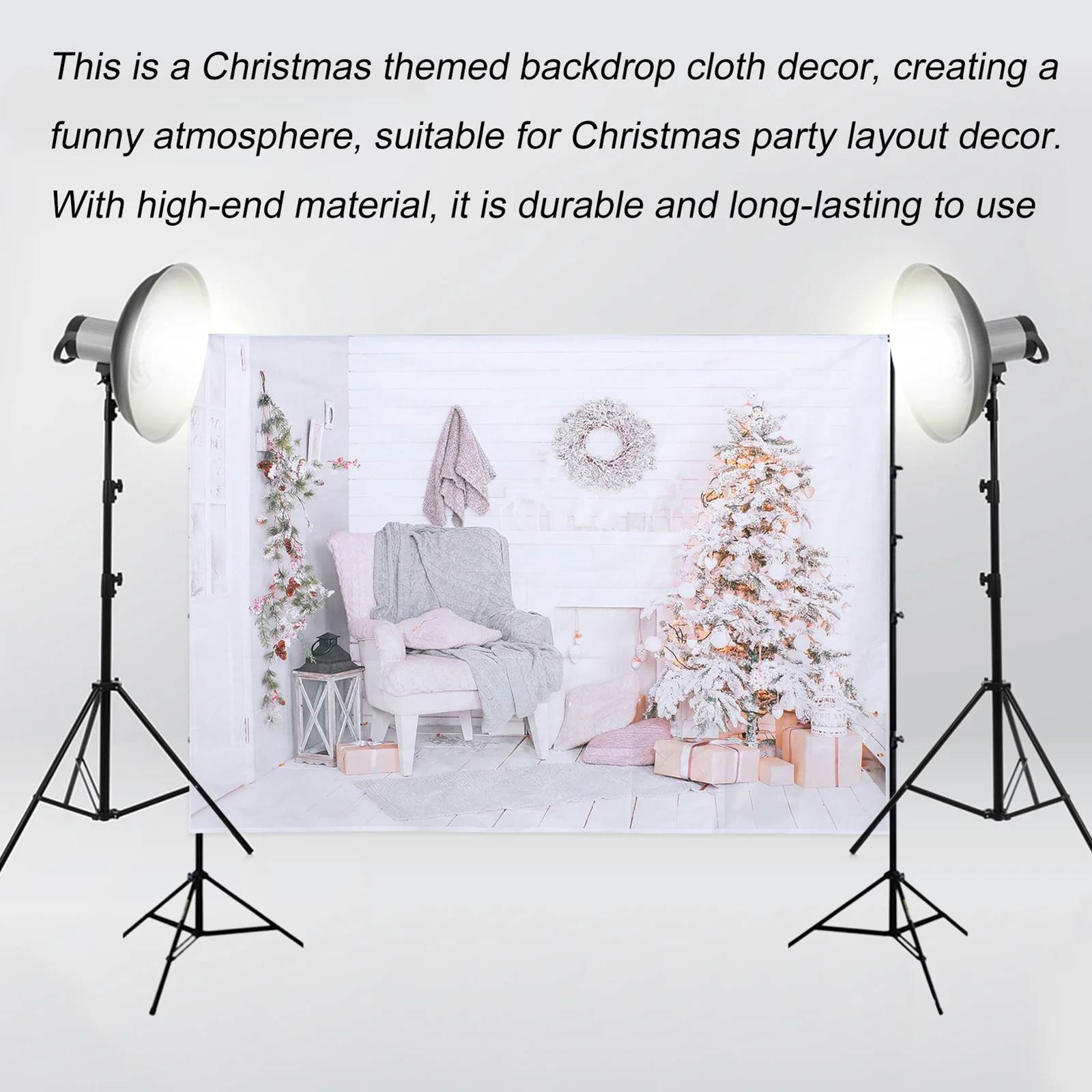 

Christmas Backdrop Vinyl Xmas Decoration Photography Background Studio Prop Wall Hanging Tapestry Photo Background Party
