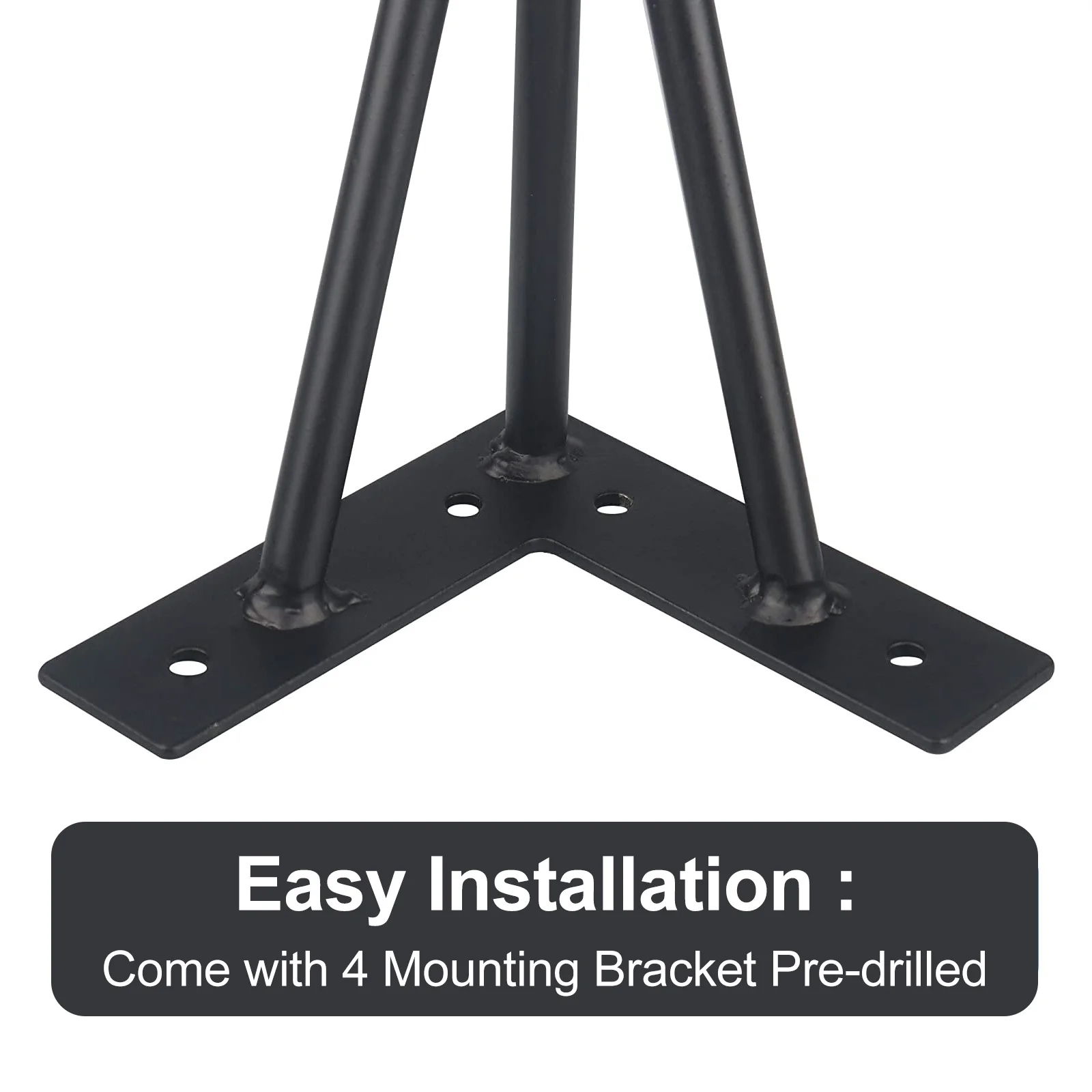 

Furniture Legs Cast Iron Metal U Shape Hairpin Legs Pre Drilled Holes Easy Install for Table Sofa Cabinet Support