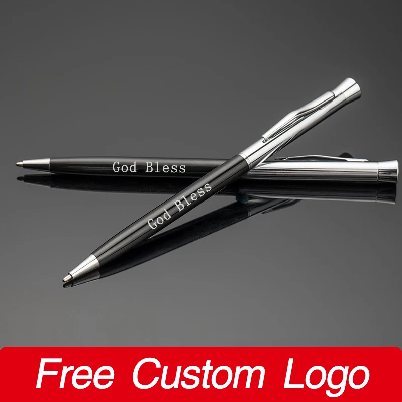 5pcs High Quality Metal Ballpoint Pens Multicolor Rotating Gel Pen Engraving Logo Creative Advertising Pen Office Supplies