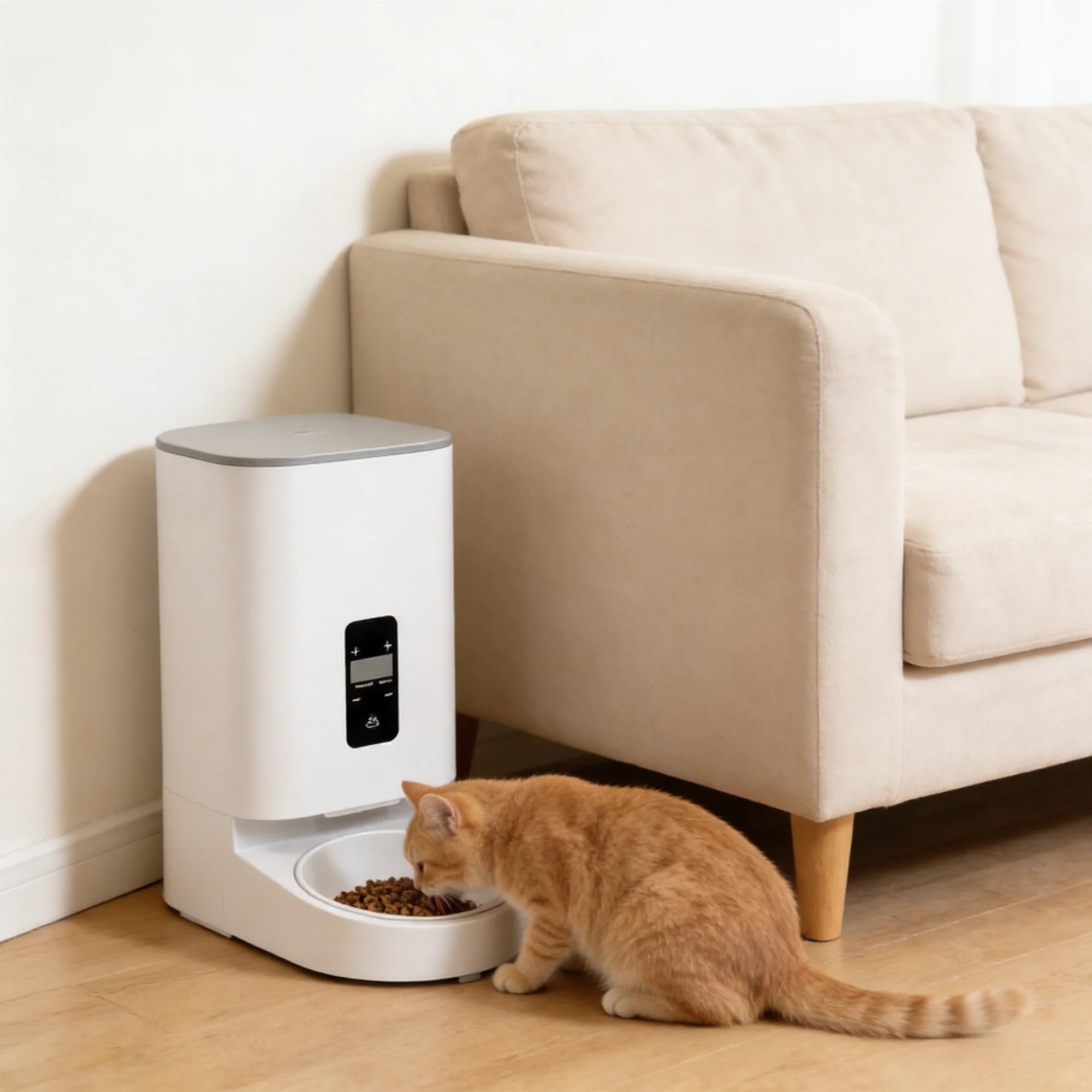 New Pets Product 2026 Removable Inner Bucket Dual Power Supply Auto cat Pet Dog Feeder Pet Feeder Automatic