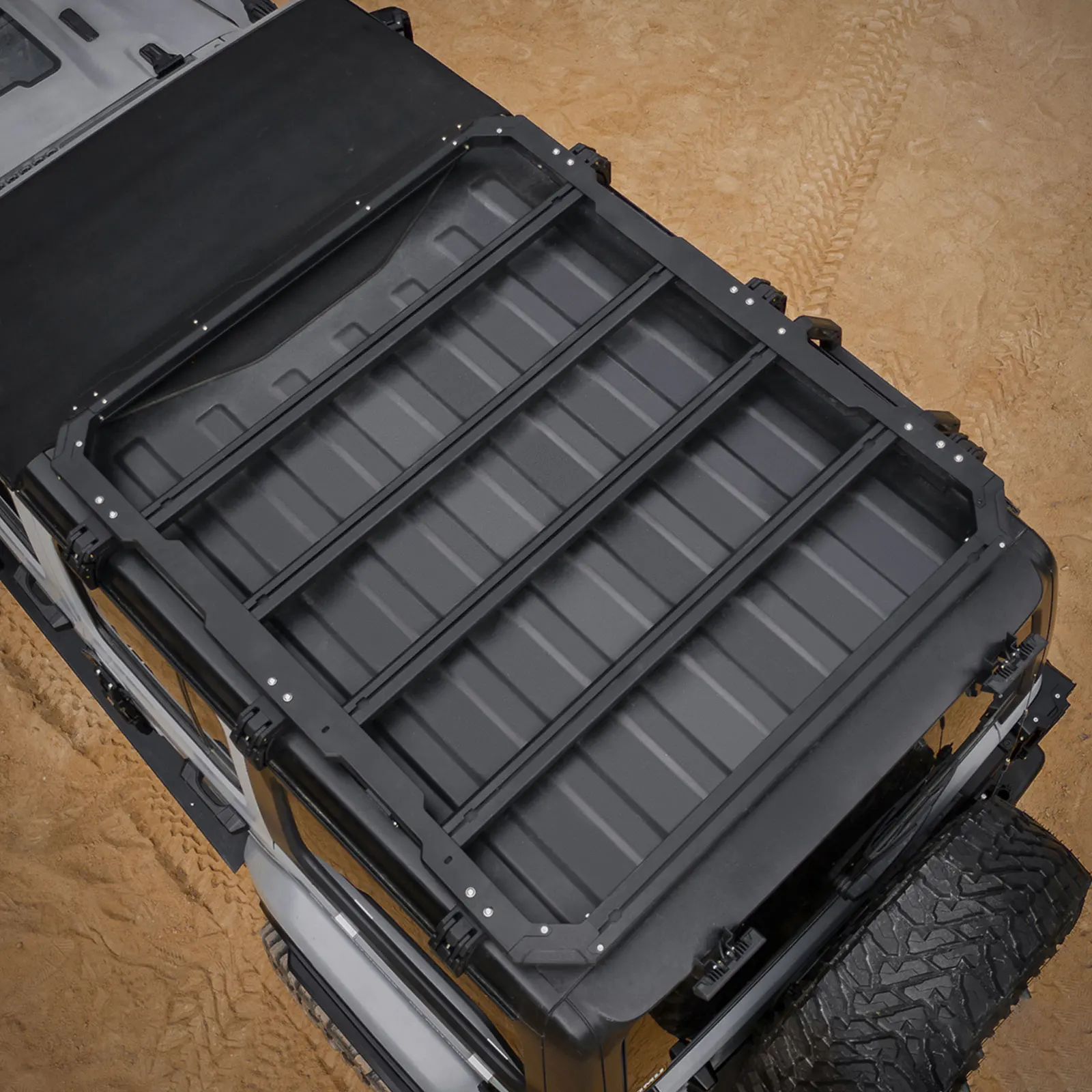 Uniwersalny bagażnik dachowy ze stopu aluminium, poprzeczki dachowe do samochodów 4x4, terenowych, czarny bagażnik dachowy.