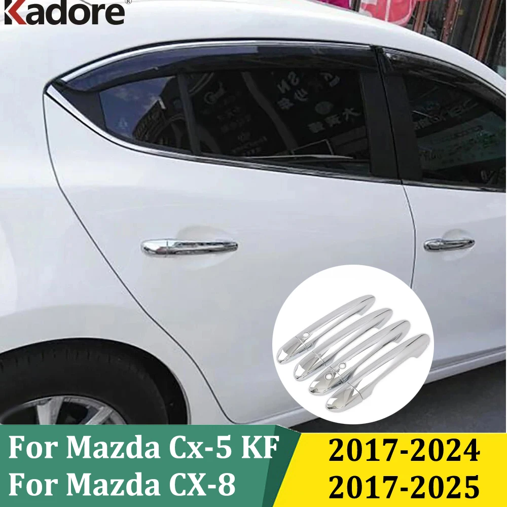 

Для Mazda CX-5 CX5 2017-2024 и CX-8 CX8 2017-2025 боковая дверная ручка, накладки, украшения, внешние автомобильные аксессуары