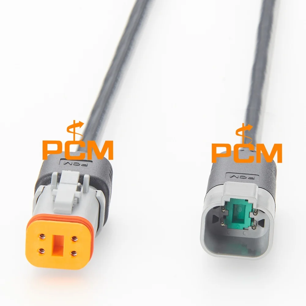 Deutsch DT DT04-4P to DT06-4S 4 Pin Sensor Actuator Extension Cable 16AWG Waterproof Wire Harness for Industrial Heavy Equipment