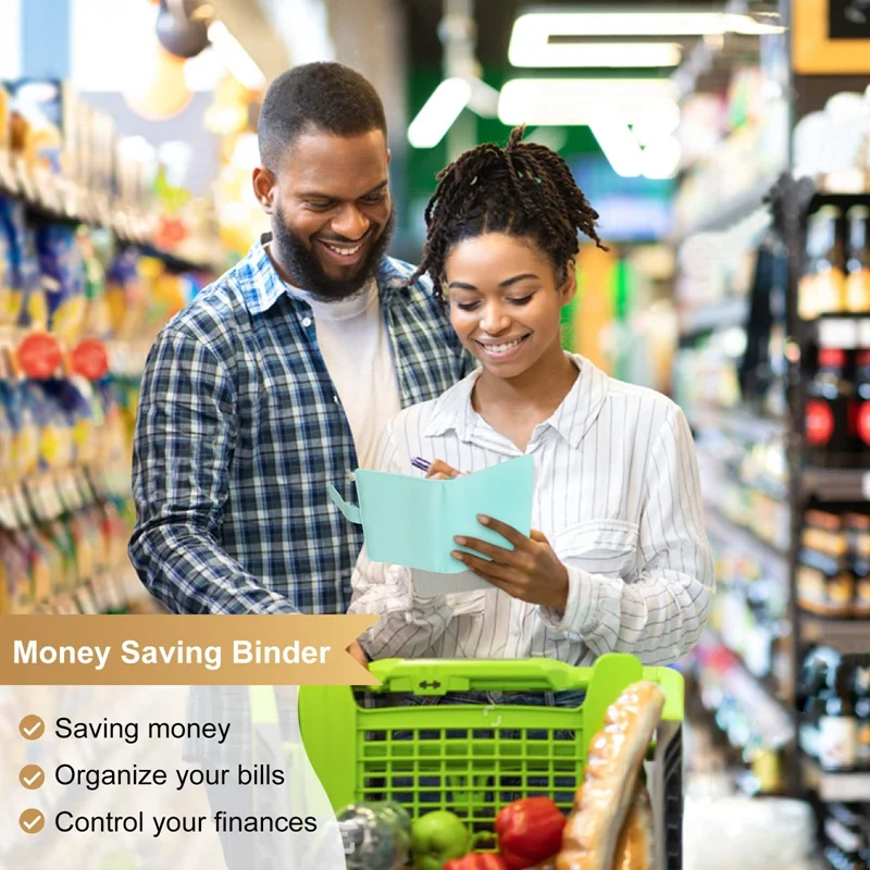 45 ชิ้น Budget Binder พร้อมซิปซองสําหรับตั๋วเงินคูปองการ์ด, Budget Planner สําหรับประหยัดเงิน, เงินสดซอง