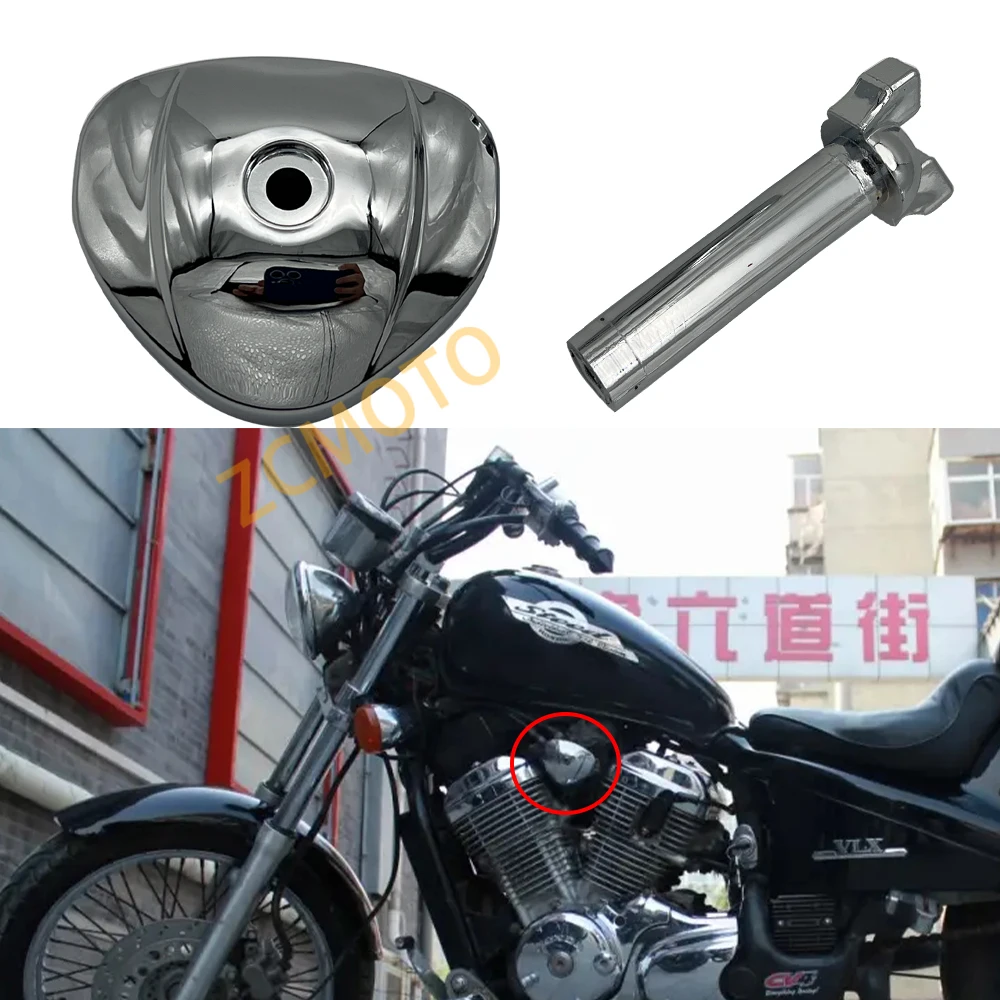 

Motorcycle Carburetor Cover, Oil Valve Handle, Electroplated Cover Suitable For Steel 400 600 VLX 400/600