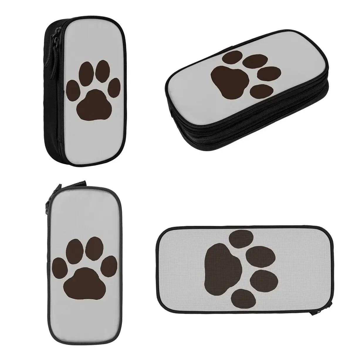 Dog Or Cat Paw Print Pencil Cases Large Storage Pen Bags Pen Box Pencil Pouch For Boys Girls Students Stationery School Office