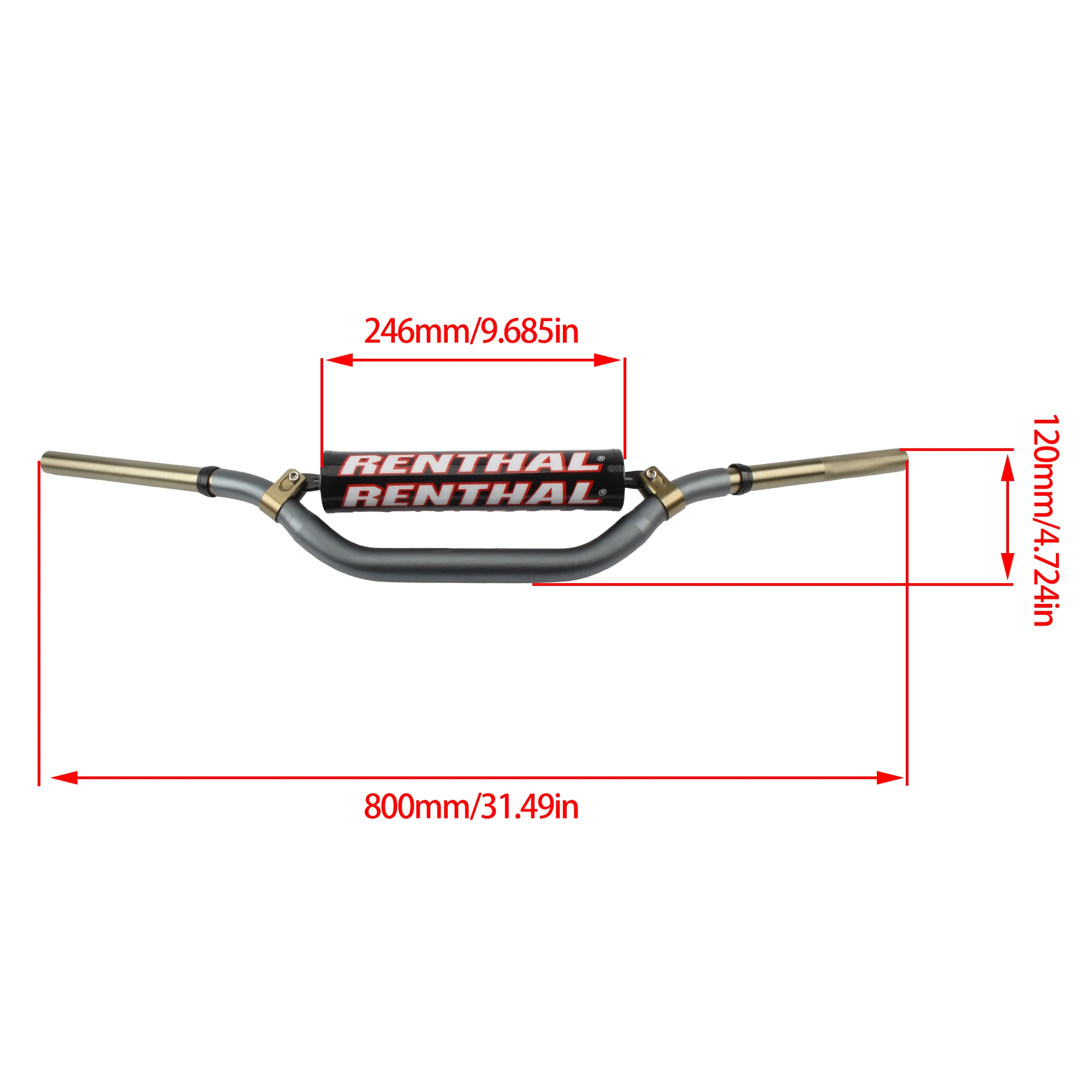 22mm/28mm DirtBike Motorcycle Handlebar For RENTHAL 971/997 For Ktm Honda CRF KLX Universal Motocross Off Road Racing Modified
