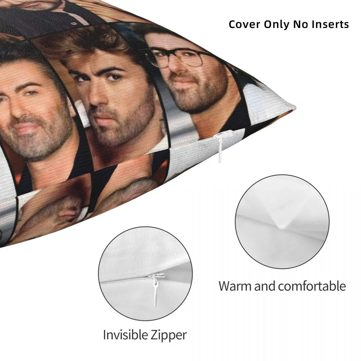 كيس وسادة جورج مايكل المغني البريطاني ساحة وسادة غطاء غطاء وسادة الموضة مخصص لتقوم بها بنفسك سادات للديكور المنزل