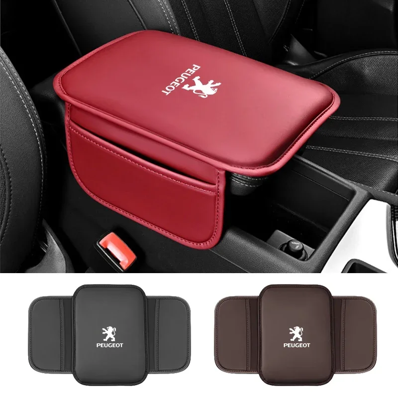 

Car Seat Armrest Box Protector Cushion Storage Box Cover Pad For Peugeot 206 307 308 3008 207 208 407 508 2008 5008 Accessories