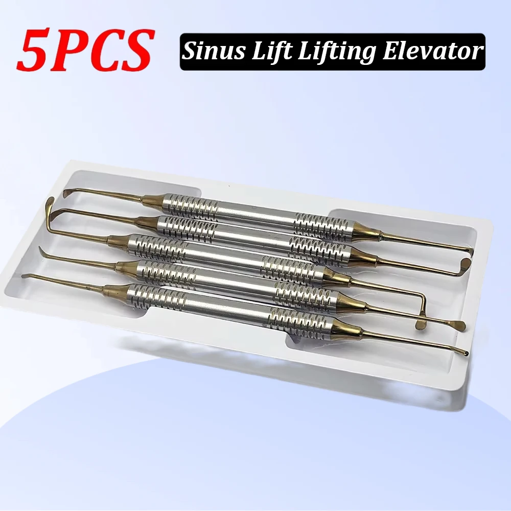 

5 шт., зубной имплантат, синусный лифт, подъемный лифт, инструмент из нержавеющей стали, набор с двойными концами, стоматологический материал для ремонта полости рта