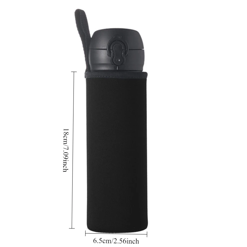 550ml Portable Neoprene Vacuum Cup Sleeve Water Bottle Cover Insulator Sleeve Bag Glass Bottle Case Pouch Sport Camping Accessor