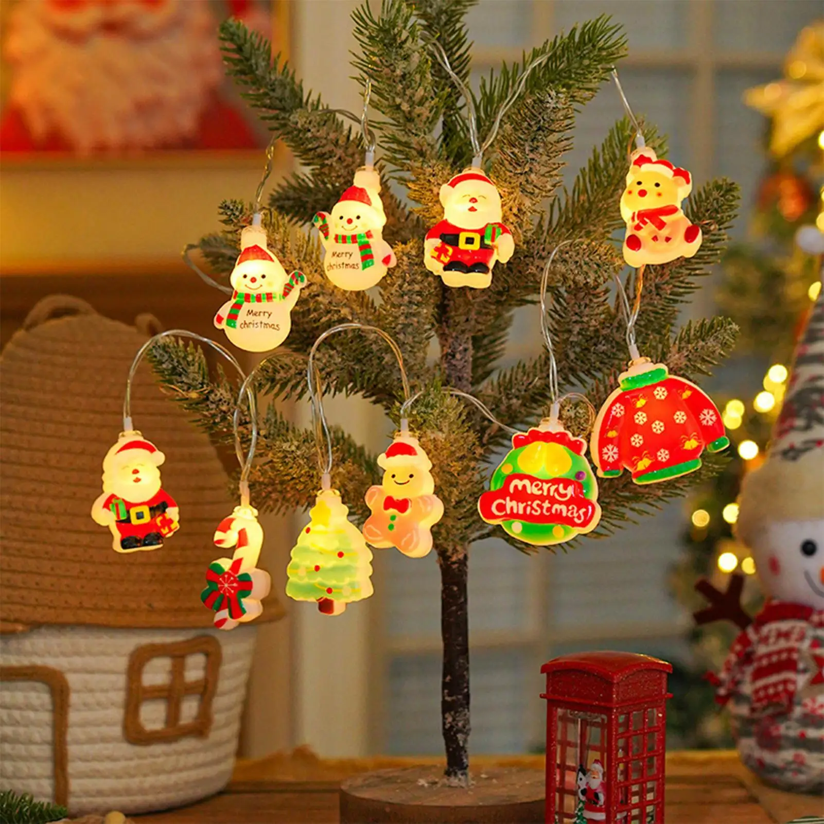 luzes-de-natal-led-a-prova-d'Agua-com-tema-papai-noel-para-decoracao-de-Arvore-de-natal-varanda-porta-da-frente-quintal-e-caminho