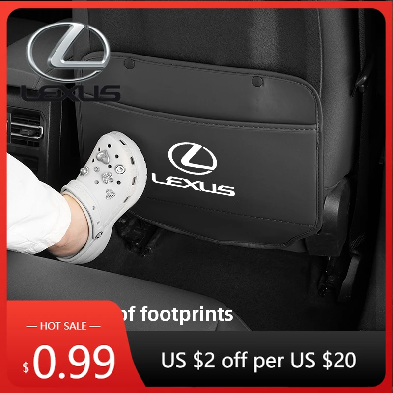 

Interior Stickers Car Seat Anti Kick Mat Back Half Pack Anti Kick Storage Mat For Lexus CT ES GS NX IS250 CT200h IS300h ES300h R