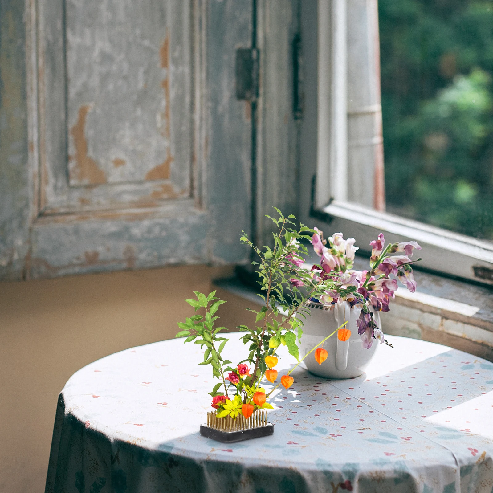 

2 pcs Copper Floral Arrangement Pin Holder Dense Needle Design Flower Fixation Base For Diy Flower Art Floral Arrangement Tools