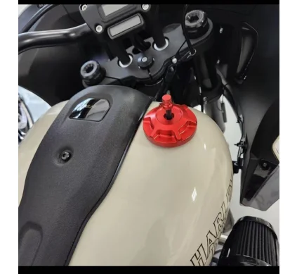 MX Club Style Vented CNC Aluminum  Cap for Universal for  All Female Threaded Except 2023.5-2025 Touring
