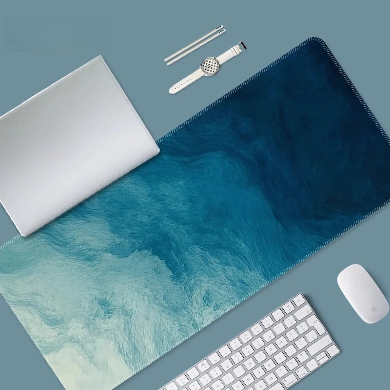 Artistic Oil Painting Mouse Pad - Large Desk Mat with Ocean, Sky & Galaxy Designs, Non-Slip Rubber Base for Gaming & Office