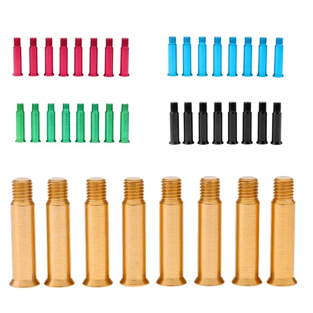 8 Pieces Aluminum Alloy Inline Skates Wheel Skates Axle Screws Bolts