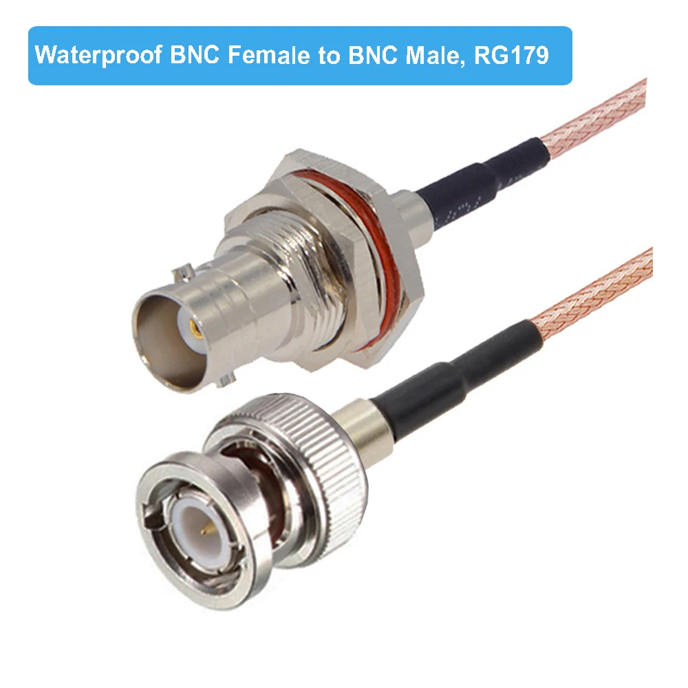 BEVOTOP RG179 75 Ohm Cable BNC Male to BNC Female Jack RF Adapter Pigtail for Video Camera System RF Coaxial Cable Jumper Cord