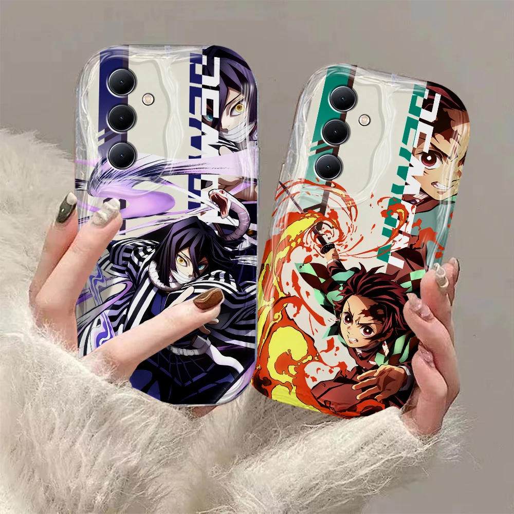 Nuova custodia Anime Demons Slayers 3D Wave per Samsung A73 A72 A71 A55 A54 A53 A35 A34 A33 A25 A24 A23 A15 A14 A13 A05 4G 5G Cover