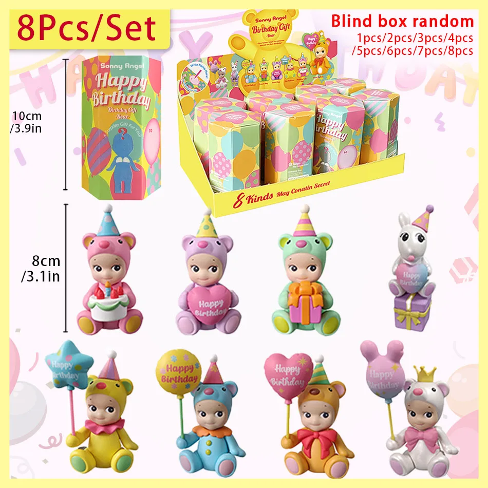 

Sonny Angel Blind Box Birthday Series Animal Anime Figures Ornaments Dolls Fans Desktop Car Ornament ChristmasGift Birthday Gift