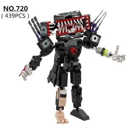 439PCS New Skibidi Toilet Series Mutated Titan Zombie TV Man Building Blocks Set DIY Bricks Decor Toys For Boys Christmas Gifts