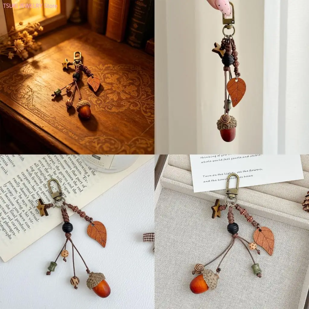 

62KE Realistic Acorn Shaped Holder Bag Decorative Ornament For Everyday Use