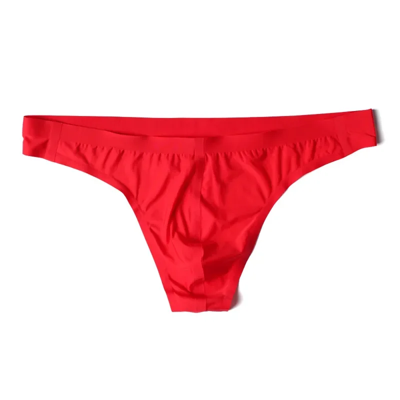 Homem roupa interior tangas sexy gelo sedoso briefs calcinha masculina gay cintura baixa jockstrap t-back cuecas macias tanga g-string