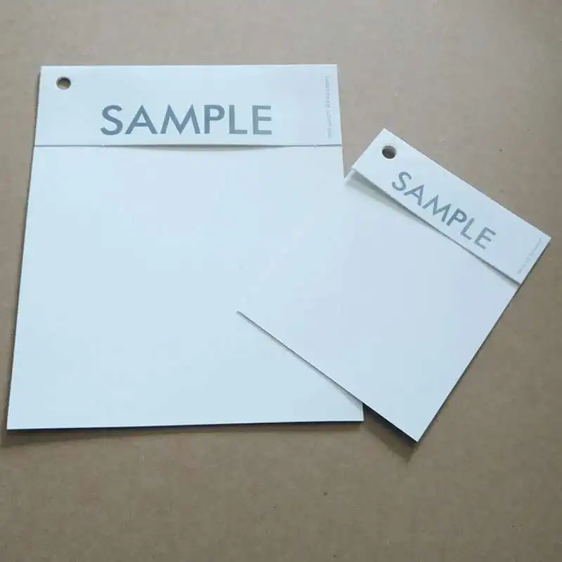 

100pcs Fabric Sample Holder White Paper Textile Material Color Block Sample Display Card