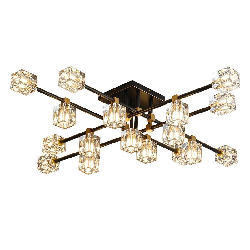

Nordic light luxury crystal living room ceiling light atmosphere simple modern bedroom home study aisle light