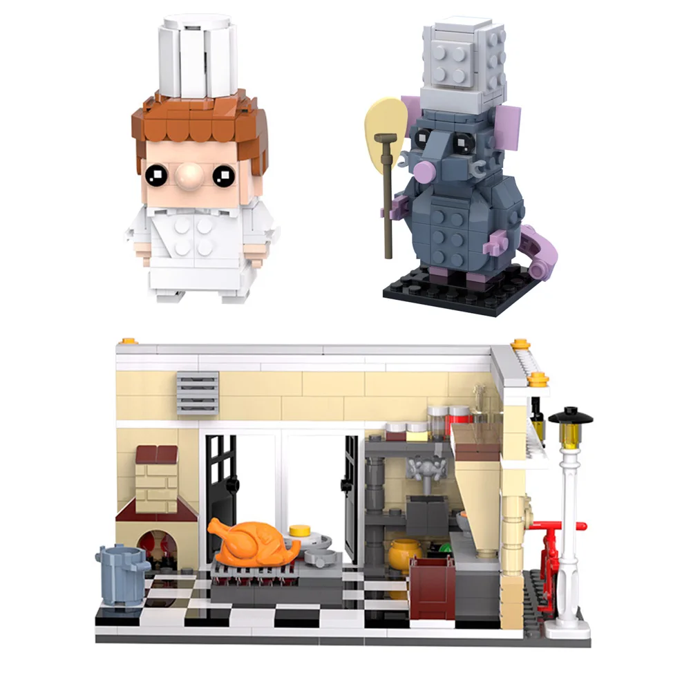 

MOC Remy The Rat Bricks Movie Remy The Rat God of Cooking Building Blocks Model Assembly Educational Toys Kids DIY Birthday Gift