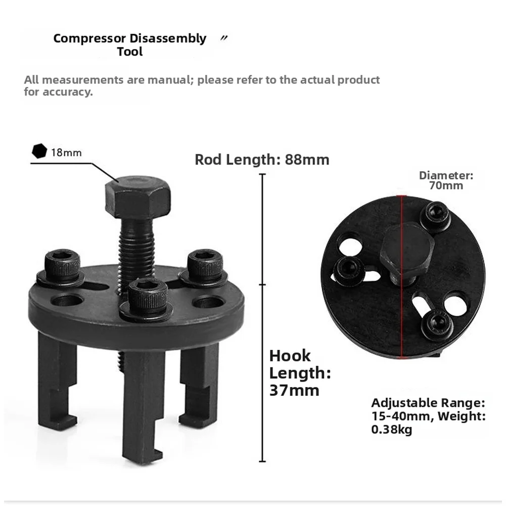 Picture 4: Bearing Extractor AC Compressor Puller For DIY Repair Lightweight For DIY Use Alloy Construction Easy Operation Repair Kit