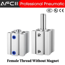 SDA Compact Cylinder SDA16 SDA20 SDA25 SDA32 SDA40 SDA50 SDA63 SDA80 Stroke 10/20/30/40 Double Acting Pneumatic Piston Cylinder