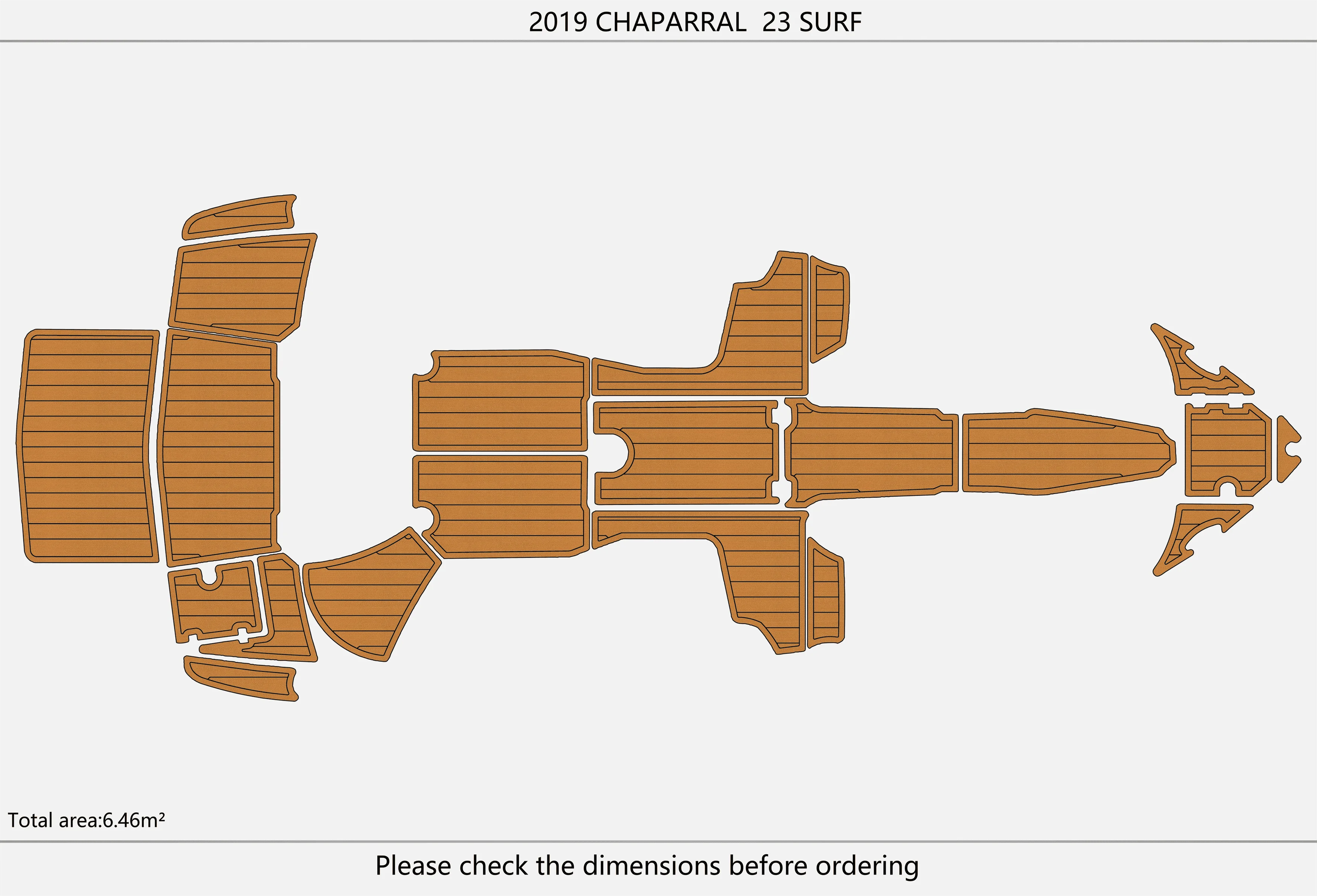 

2019 Chaparral 23 SURF 1/4 дюйма, 6 мм, пенопласт EVA, нескользящий морской коврик из тикового дерева из ПВХ, водный ковер, морской пол