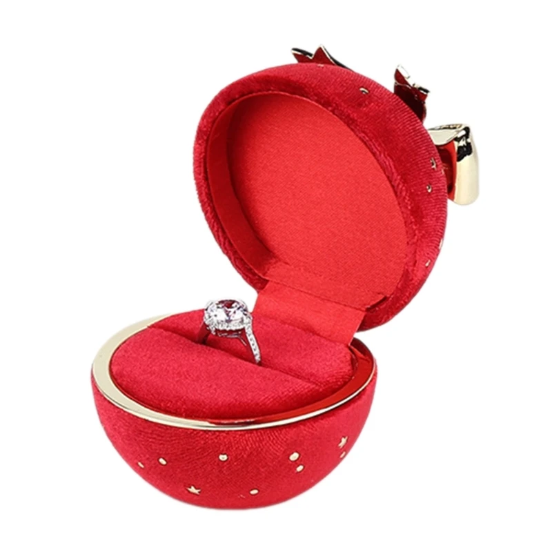 Round Rings Jewelry Container Distinctive Bowknot Designed Rings Storage Holder