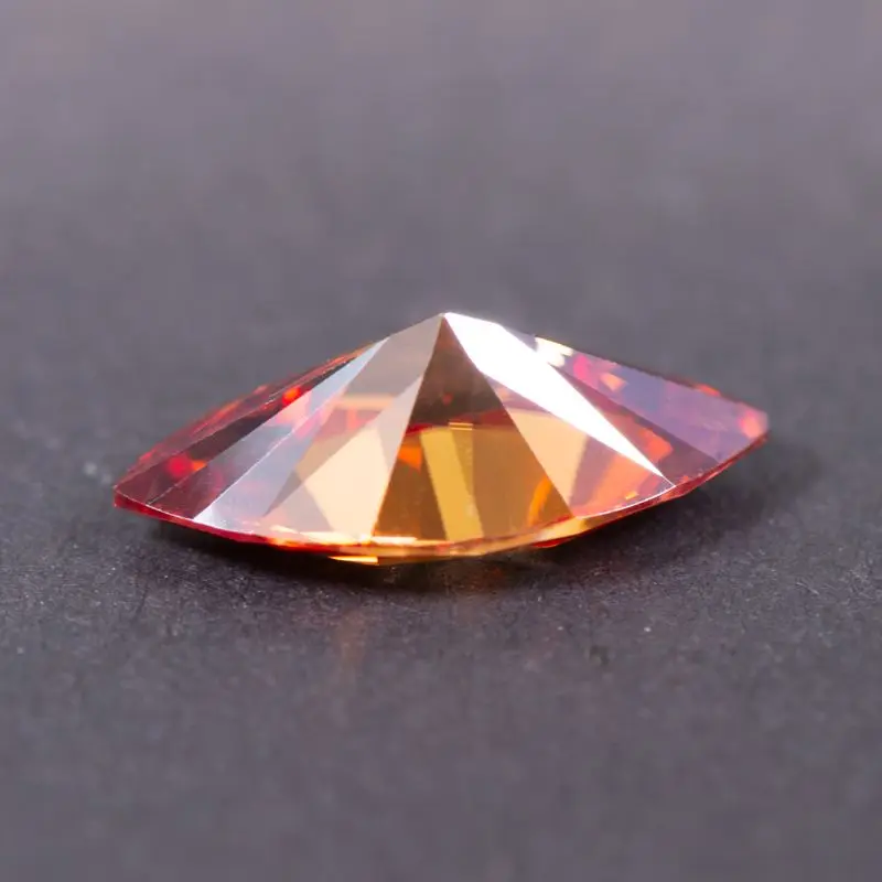 Moissanite Stone Marquise Cut Watermelon Red Color Charms Gemstone DIY Ring Necklace Earrings Main Materials with Certificate