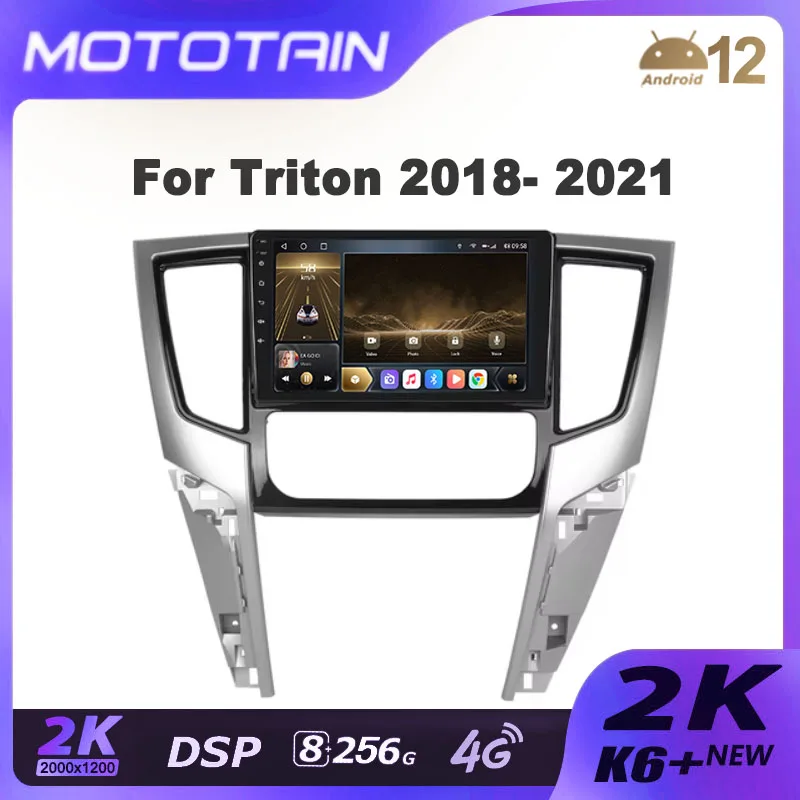 K6+ 2K Android Autoradio For Mitsubishi L200 Triton 5 MR 2018-2021 LHD RHD Car Radio GPS Multimedia CarPlay MR Triton Head Unit