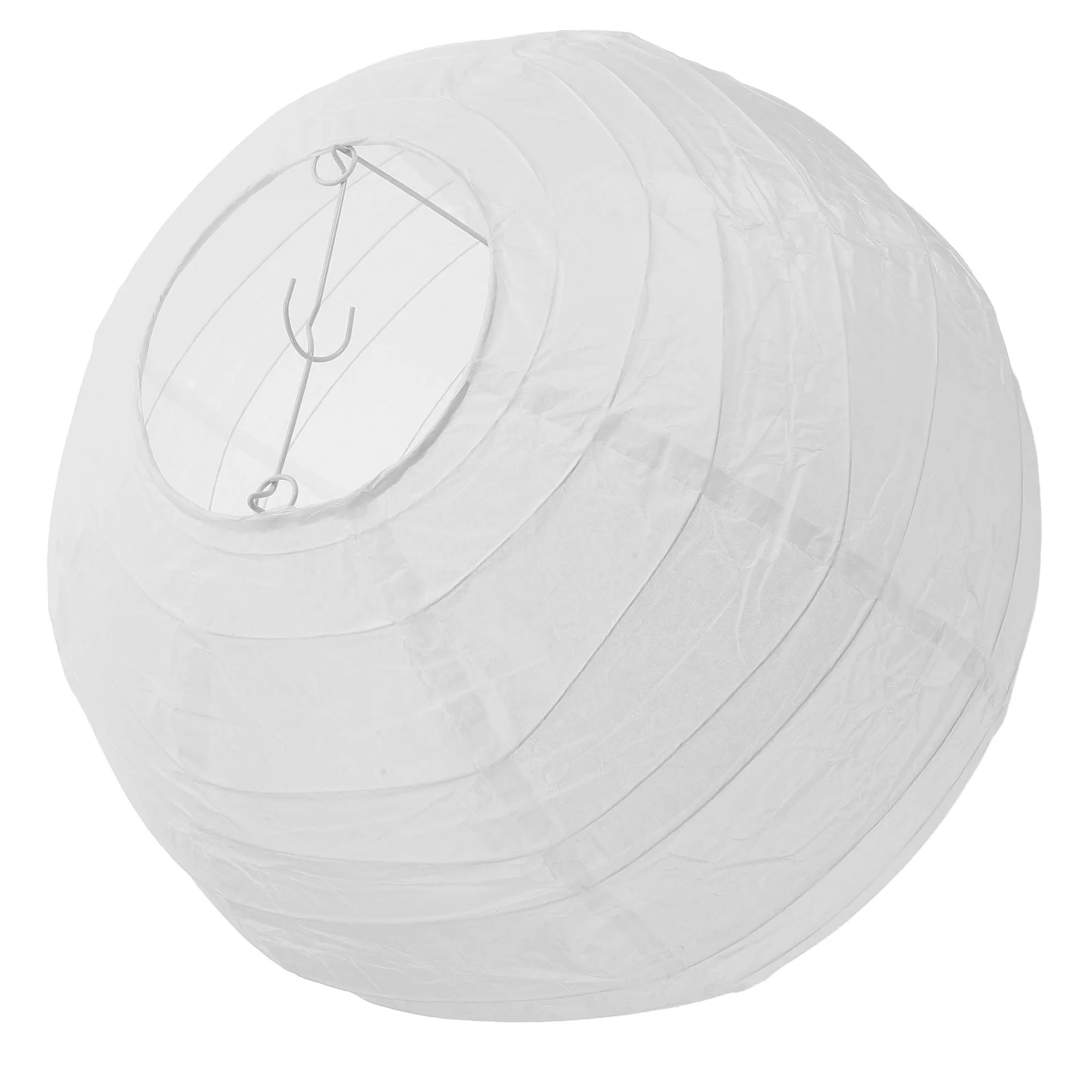 

White Round Paper Lantern 13.76" Globe Lamp Shade For Pendant Light Indoor Ceiling Diy Hanging Decorative Cover