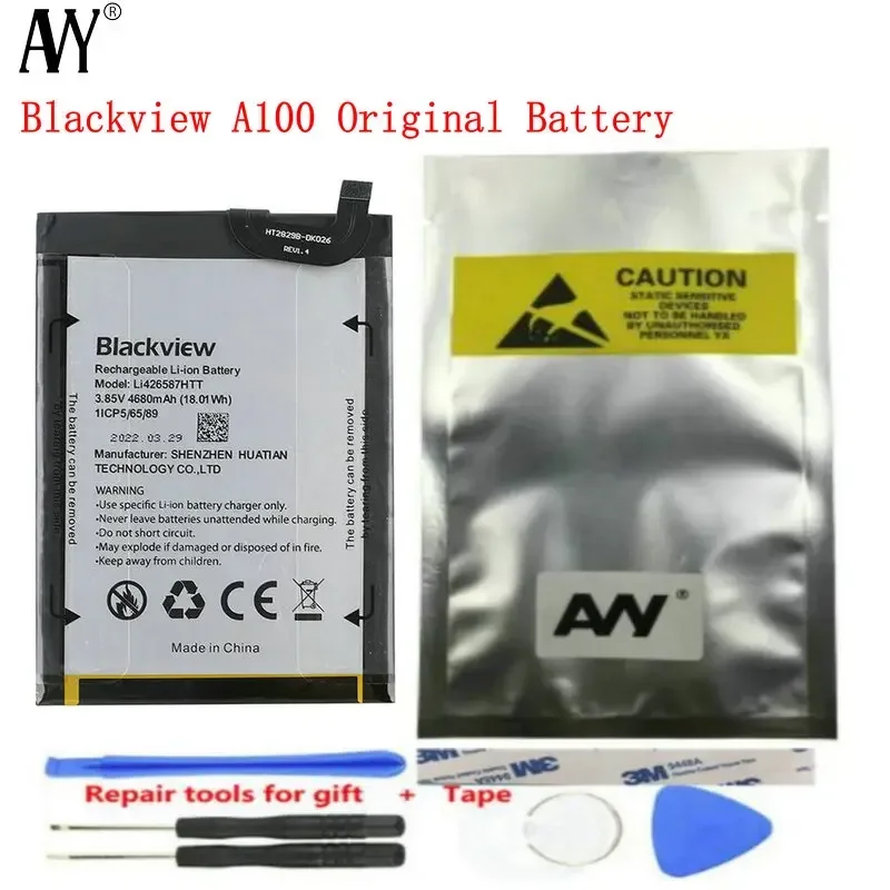 For Blackview A100 Battery 4680mAh Rechargeable Original Batteria Mobile Phone Accessories