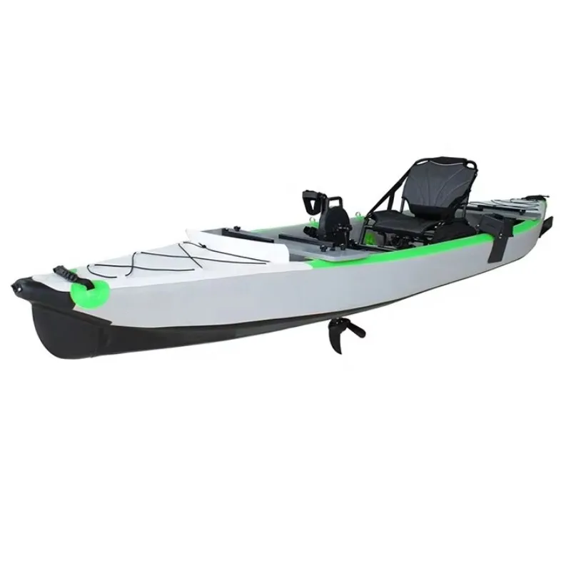 

New 430cm Inflatable Drop Stitch Foot Drive Pedal Fishing Sup Single Person Craft Inflatable Kayak