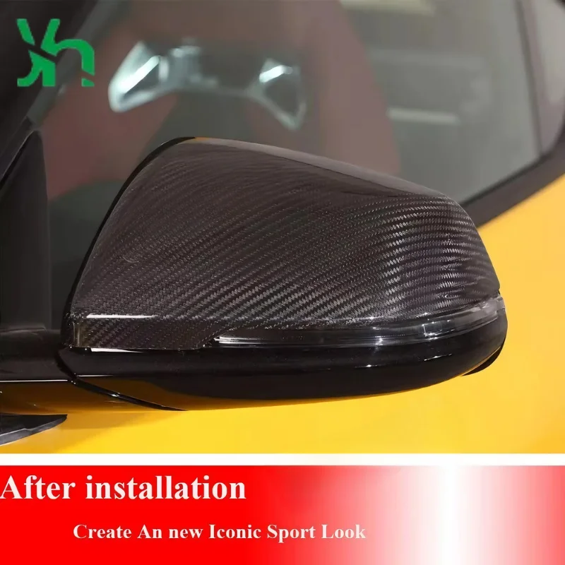 لتويوتا سوبرا A90 BMW Z4 G29 X1 F48 1 SER 2 SER ألياف الكربون الجانب مرآة الرؤية الخلفية غطاء مرآة لاصق