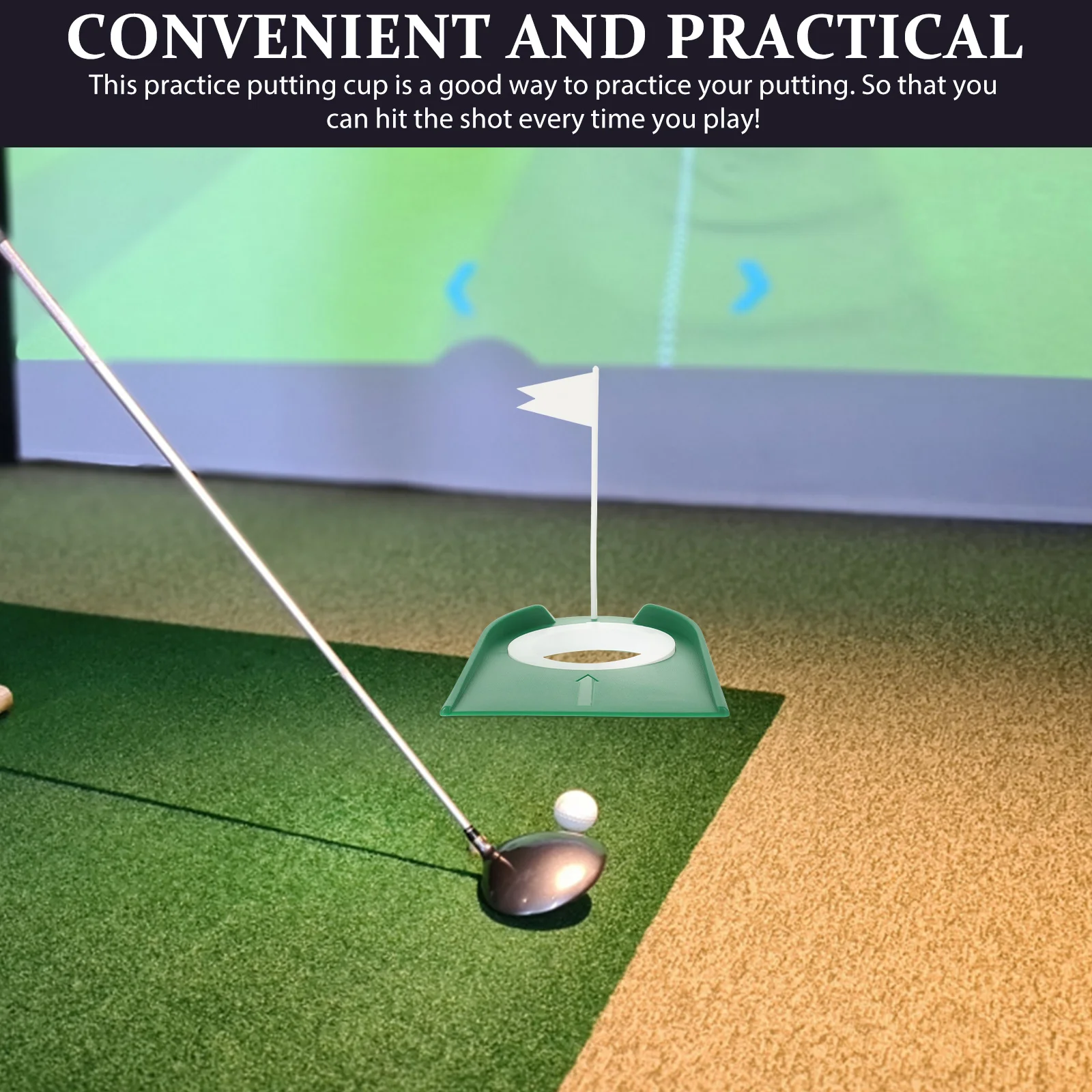

Golf Hole Plate Cup Cover Putter Mug Putting Green Accessories Practice Plastic