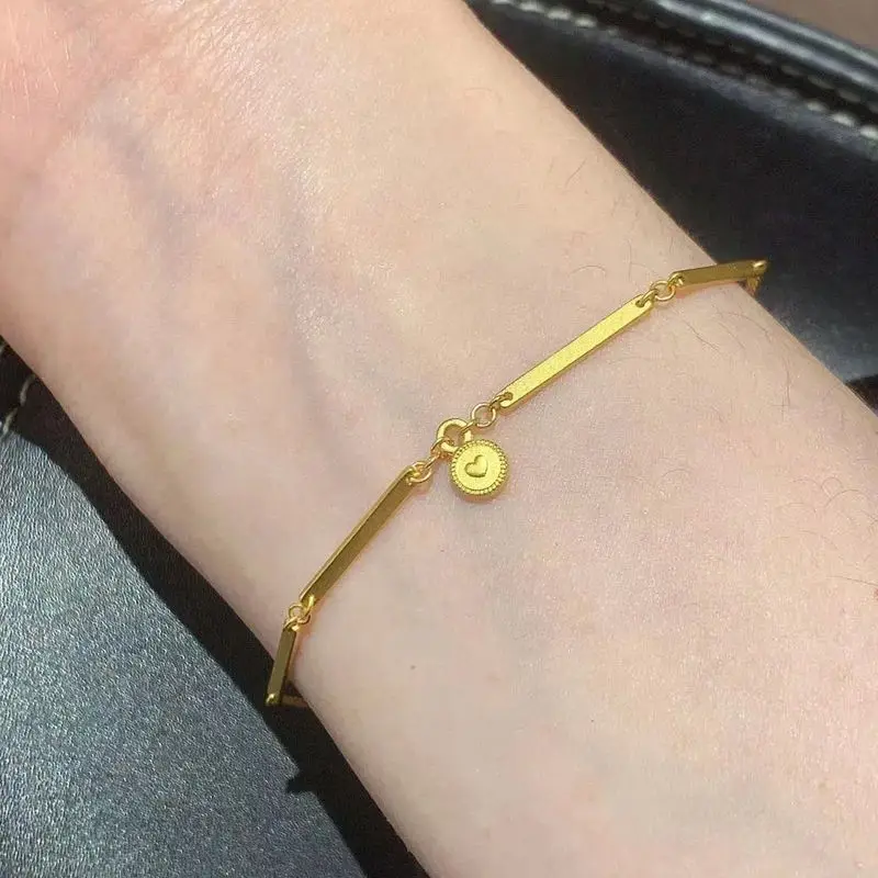 Like real  Colorful Love Brand Bracelet Women In 2024, New Era Of Flowing Gold, Unique Design, High Sense Gift For Girlfriend