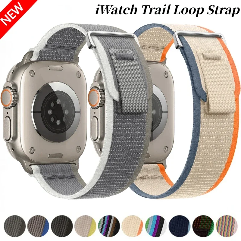 Trail Loop Band Voor Apple Watch Ultra 2 49Mm Serie 10 9 8 7 46Mm 45Mm 41Mm 42Mm Sport Nylon Polsband Iwatch 6 5 4 Se 44/40Mm