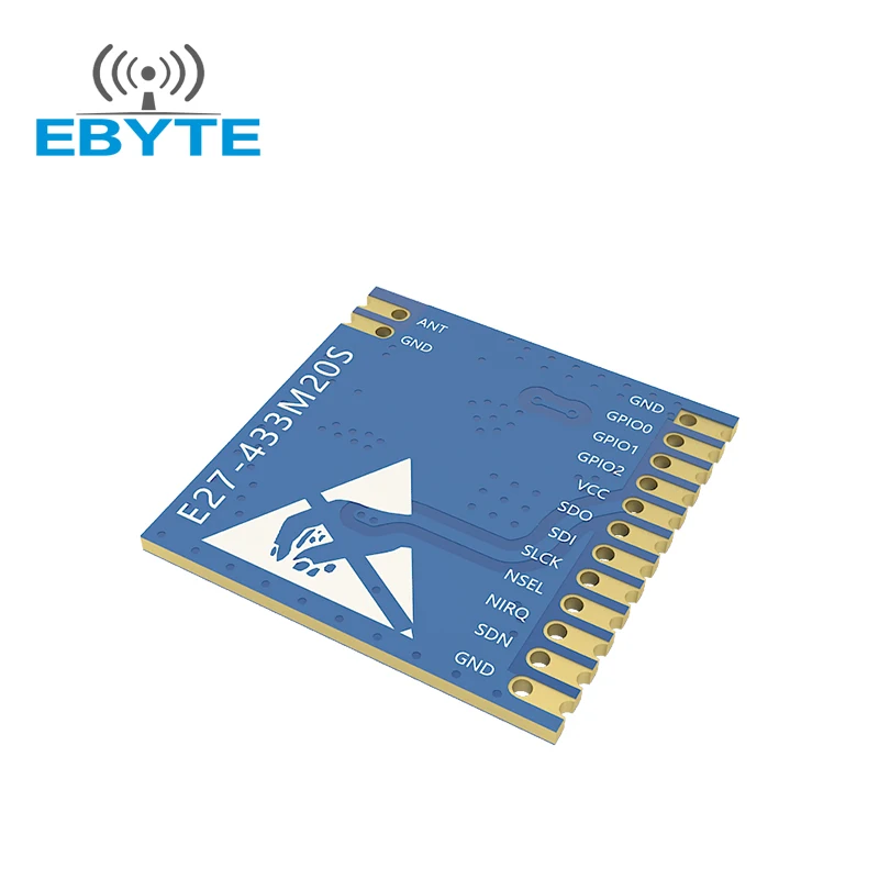 Si4432 433MHz Wireless Transceiver Module Development Board 20dBm EBYTE E27-433M20S SPI Interface Stamp Hole Wireless Module