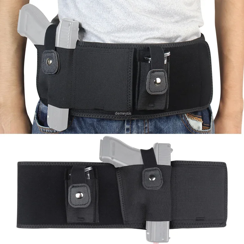 Concealed Carry Tactical Belly Band Holster Fits for Glock, Ruger LCP, Sig Sauer, Ruger, Kahr, Beretta, 1911,S&W M&P