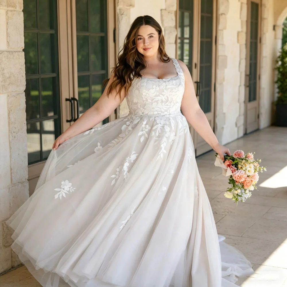 

Oversize Wedding Dresses 2026 Luxury Applique A Line Sleeveless Lace Boho Bride Gowns Summer vestido de novia boda Customized