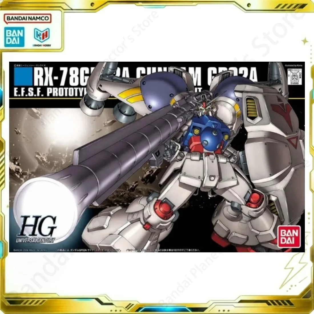 Bandai Action Original Model Anime HGUC 1/144 RX-78GP02A Gundam GP02A Physalis Figure Building Collectibles Model Gift For Fans view 4