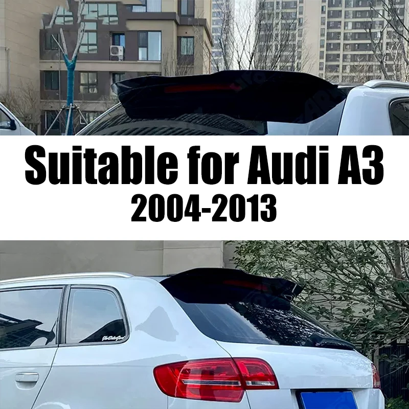 UBUYUWANT REAR WING SPOILER For Audi A3 Sportback 8P Facelift 2004-2013 ABS Plastic Glossy Black CAR WING SPOILER A3 Hatchback