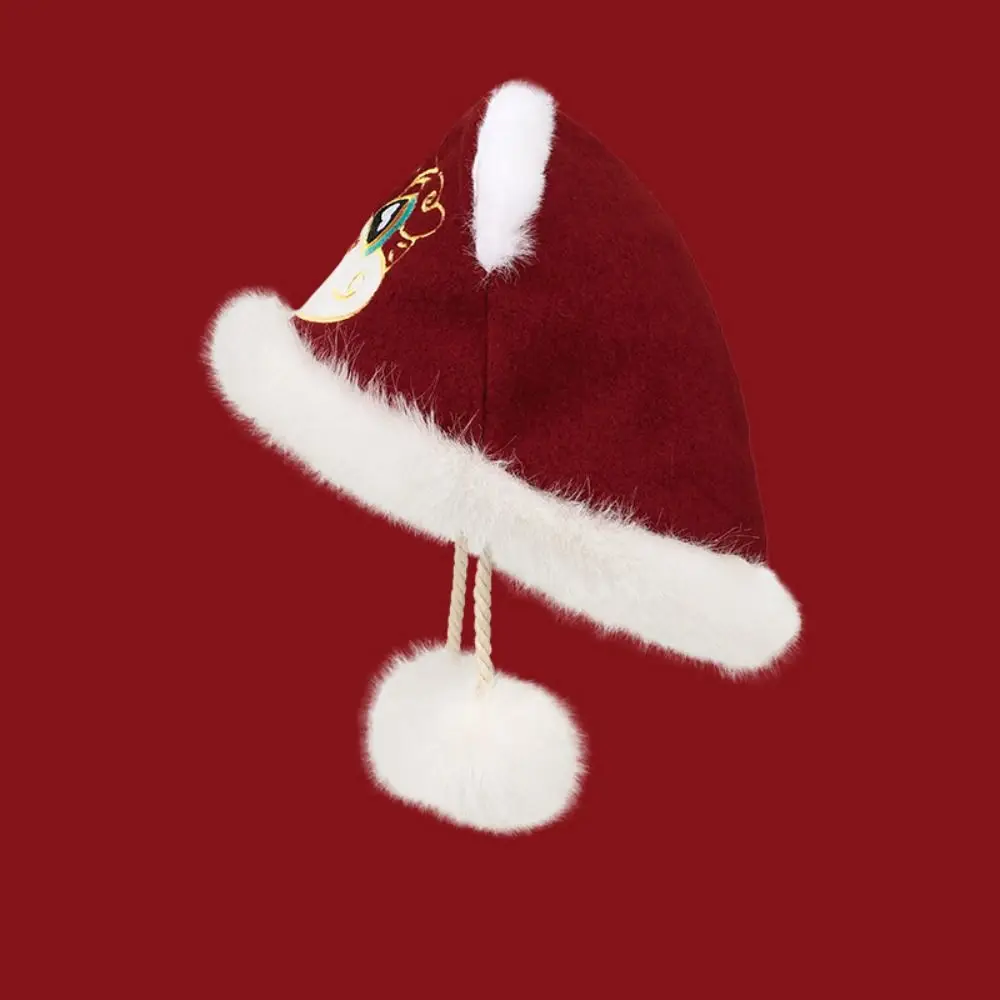 

Kawaii наушники детская шапка для танца льва в китайском стиле утолщенная новогодняя красная шапка милые мягкие шапочки подарок на Новый год